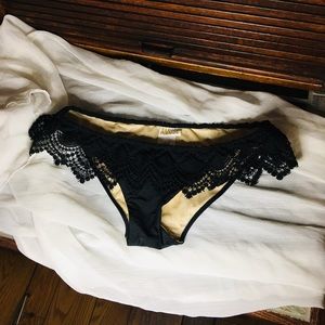 Never worn black szL lace bikini bottoms